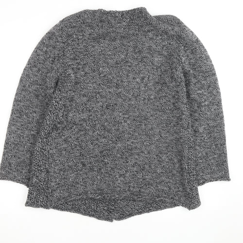 Peregrine Women Grey Wool Cardigan L Long Sleeve Knitted Sweater