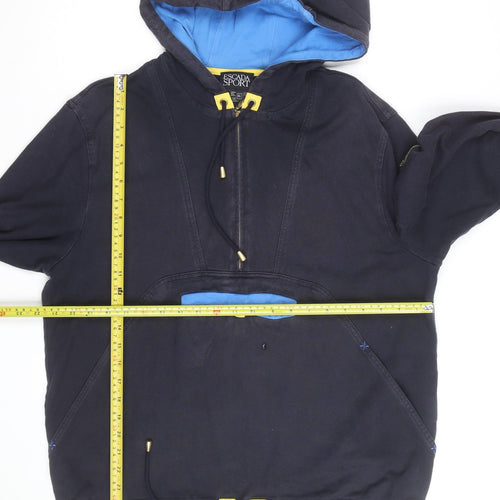 Escada Sport Unisex Blue XL Pullover Hoodie Classic Cotton Blend