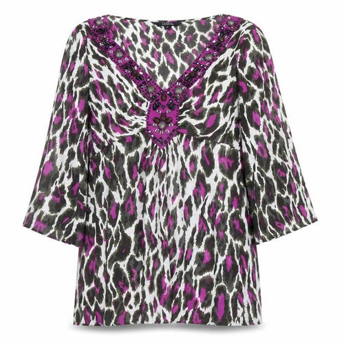 Star by Julien Macdonald Womens Multicoloured Beaded Tunic Blouse Size 10