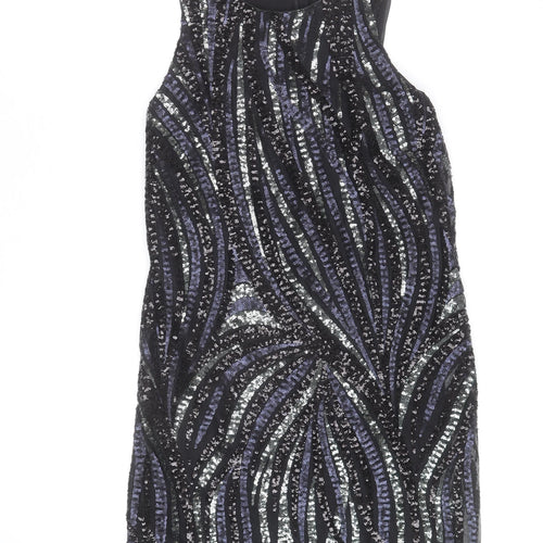 Monsoon Women’s Black Sequin Shift Party Dress Size 8