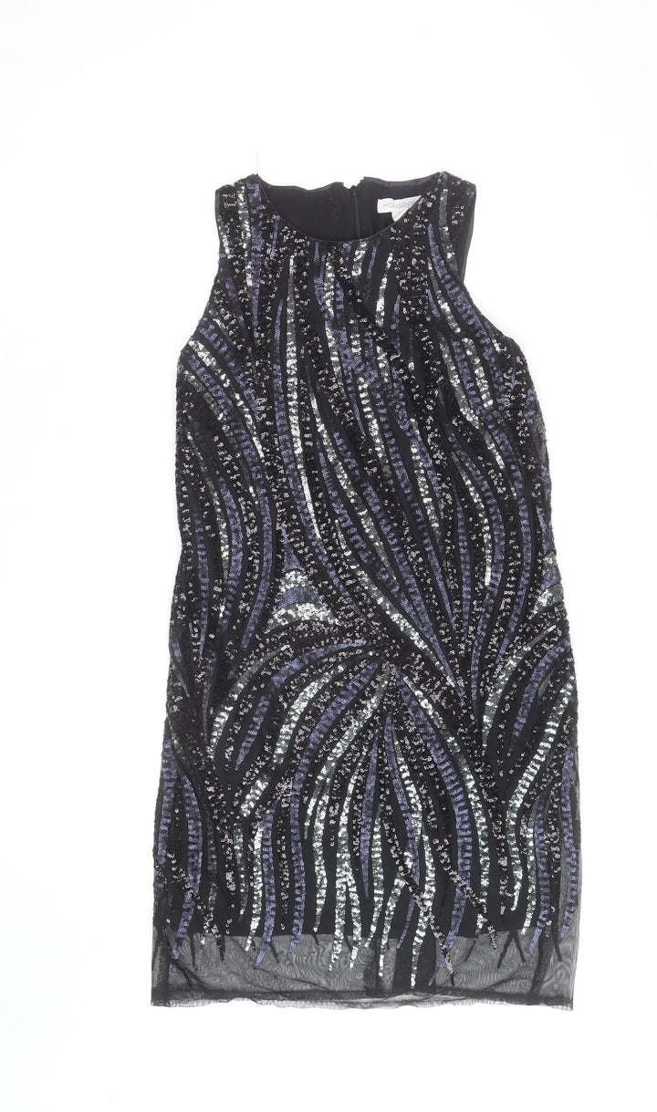 Monsoon Women’s Black Sequin Shift Party Dress Size 8