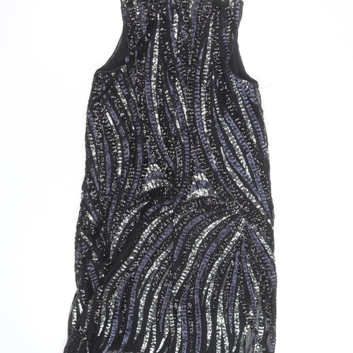 Monsoon Women’s Black Sequin Shift Party Dress Size 8