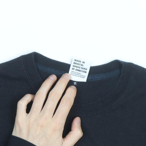 Bristol Street Wear Men’s Black 'Greggs' Funny Graphic T-Shirt M