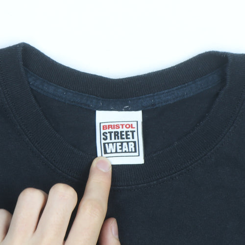 Bristol Street Wear Men’s Black 'Greggs' Funny Graphic T-Shirt M