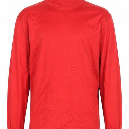 Pierre Cardin Men's Red Cotton Roll Neck Long Sleeve Top Size L