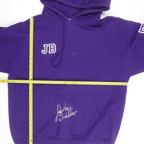 Gildan Men’s Purple Justin Bieber Music Pullover Hoodie L