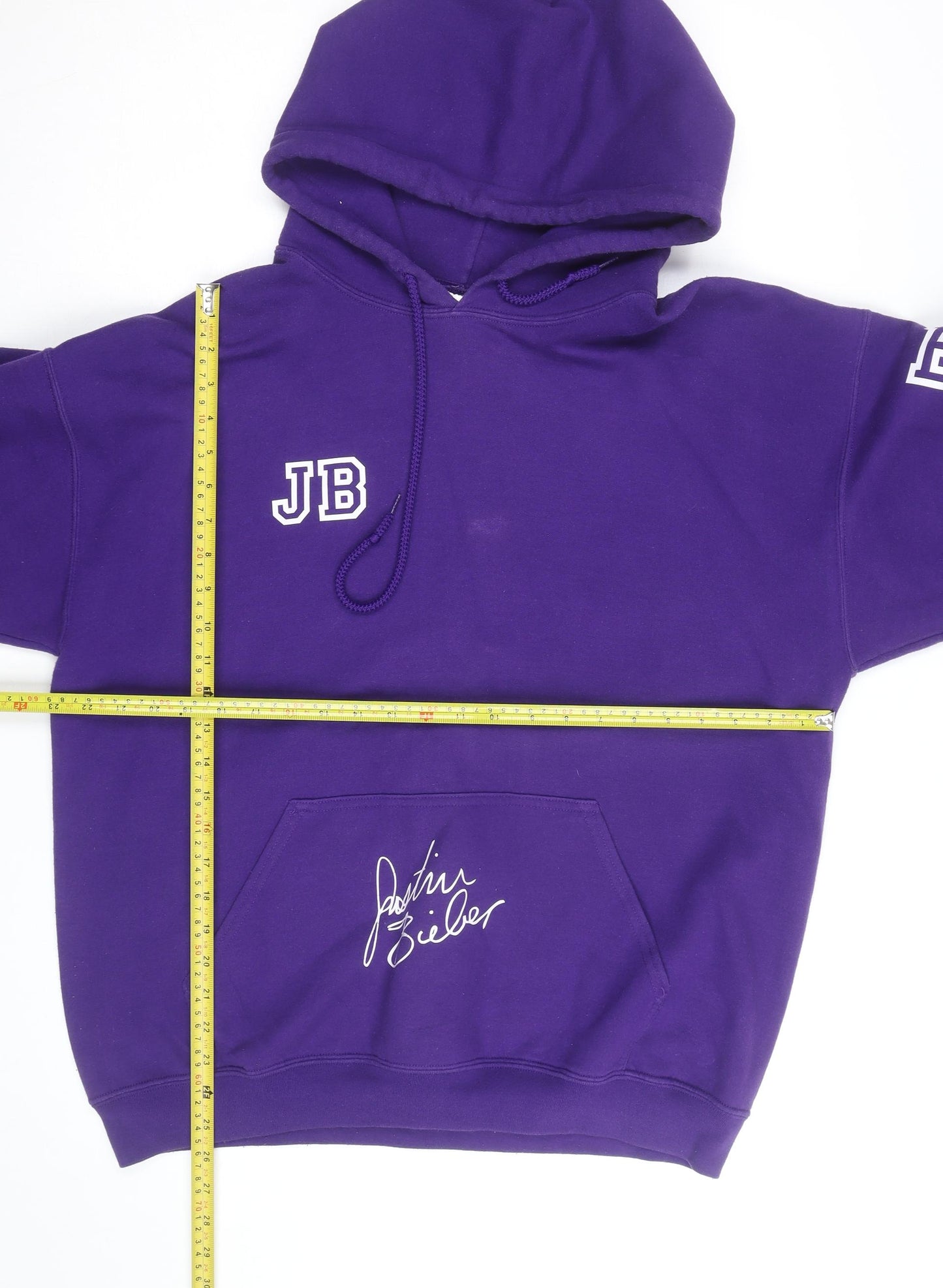 Gildan Men’s Purple Justin Bieber Music Pullover Hoodie L