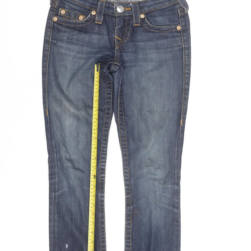 True Religion Women Blue Size 25 Straight Stretch Denim Jeans