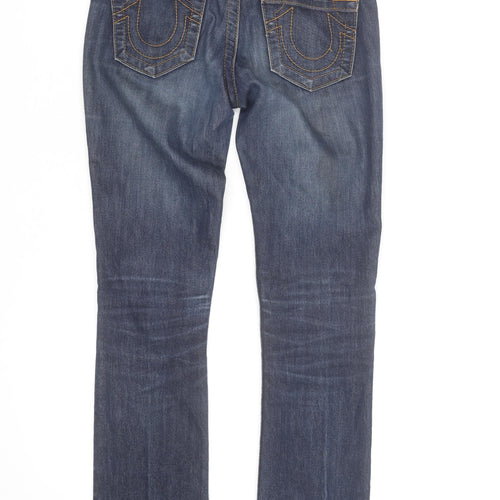 True Religion Women Blue Size 25 Straight Stretch Denim Jeans