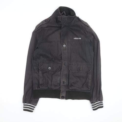 Adidas Originals Men's Black Bomber Jacket Size M Cotton Blend
