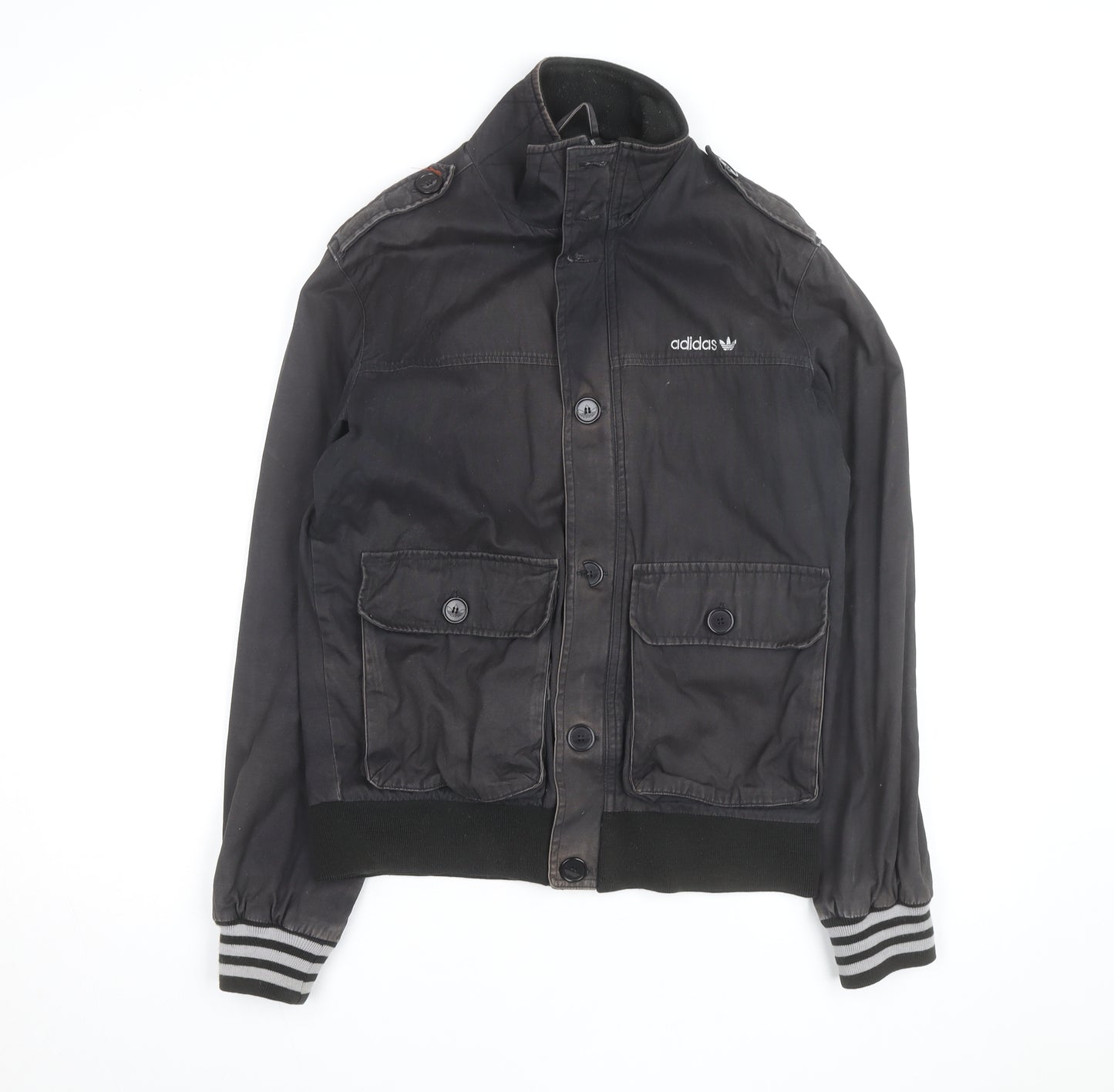 Adidas Originals Men's Black Bomber Jacket Size M Cotton Blend