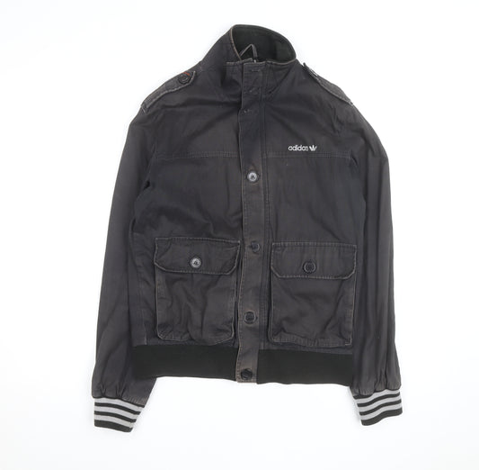 Adidas Originals Men's Black Bomber Jacket Size M Cotton Blend