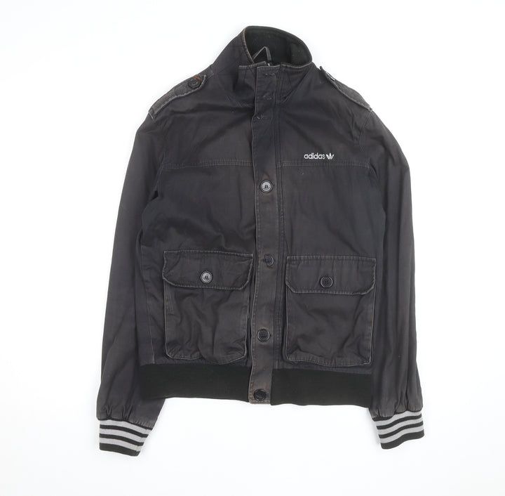 Adidas Originals Men's Black Bomber Jacket Size M Cotton Blend
