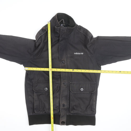 Adidas Originals Men's Black Bomber Jacket Size M Cotton Blend