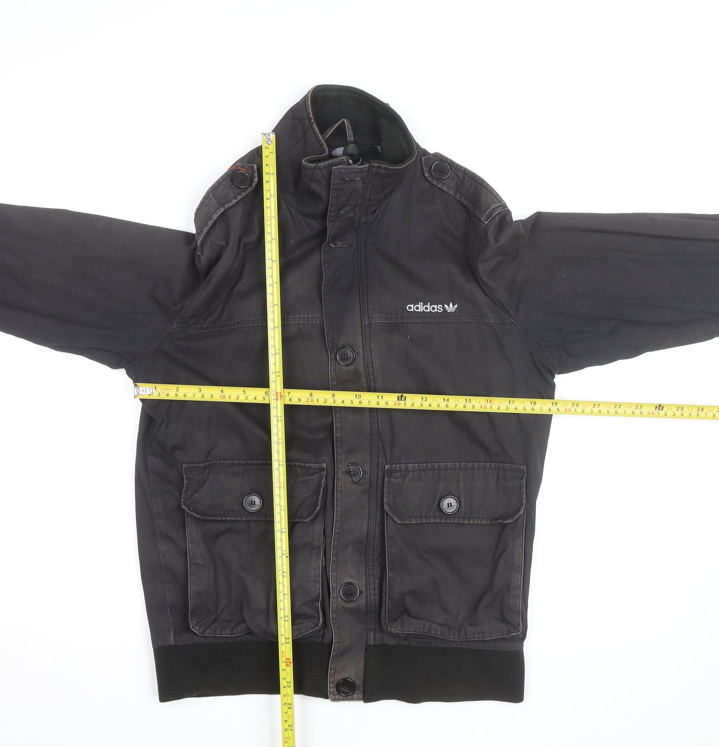 Adidas Originals Men's Black Bomber Jacket Size M Cotton Blend