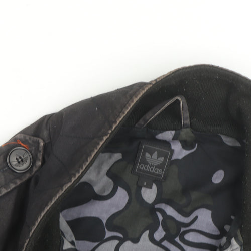 Adidas Originals Men's Black Bomber Jacket Size M Cotton Blend