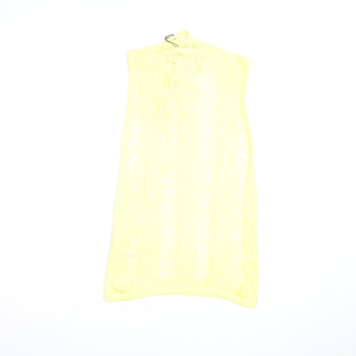 Jaded London Women's Yellow Knit Strapless Mini Bodycon Dress S