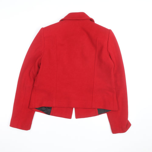 Marks and Spencer Women Red Size 12 Short Blazer Jacket