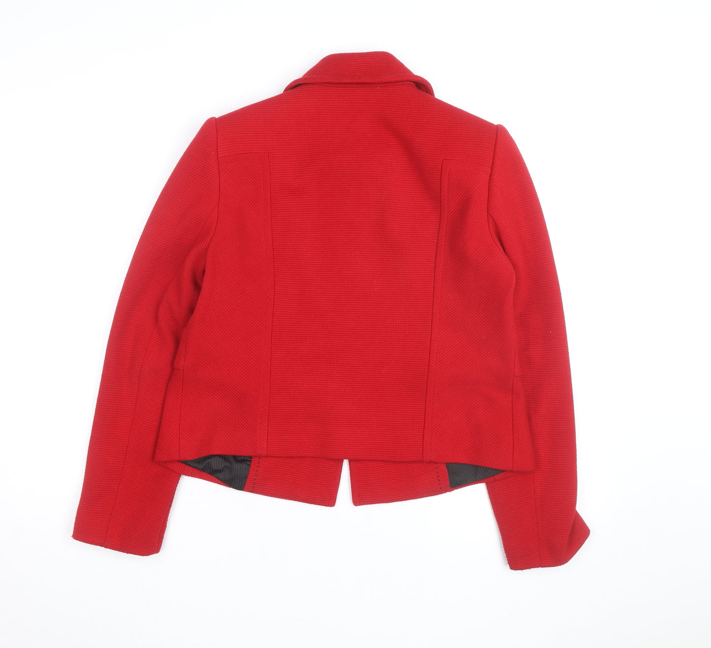 Marks and Spencer Women Red Size 12 Short Blazer Jacket