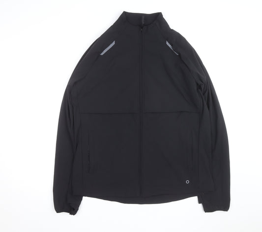 Marks and Spencer Goodmove Men's Black Large Windbreaker Jacket