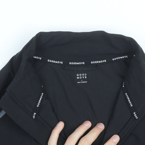 Marks and Spencer Goodmove Men's Black Large Windbreaker Jacket