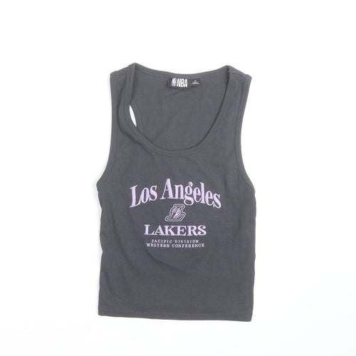 NBA Women’s Black Los Angeles Lakers Cropped Tank Top Size M