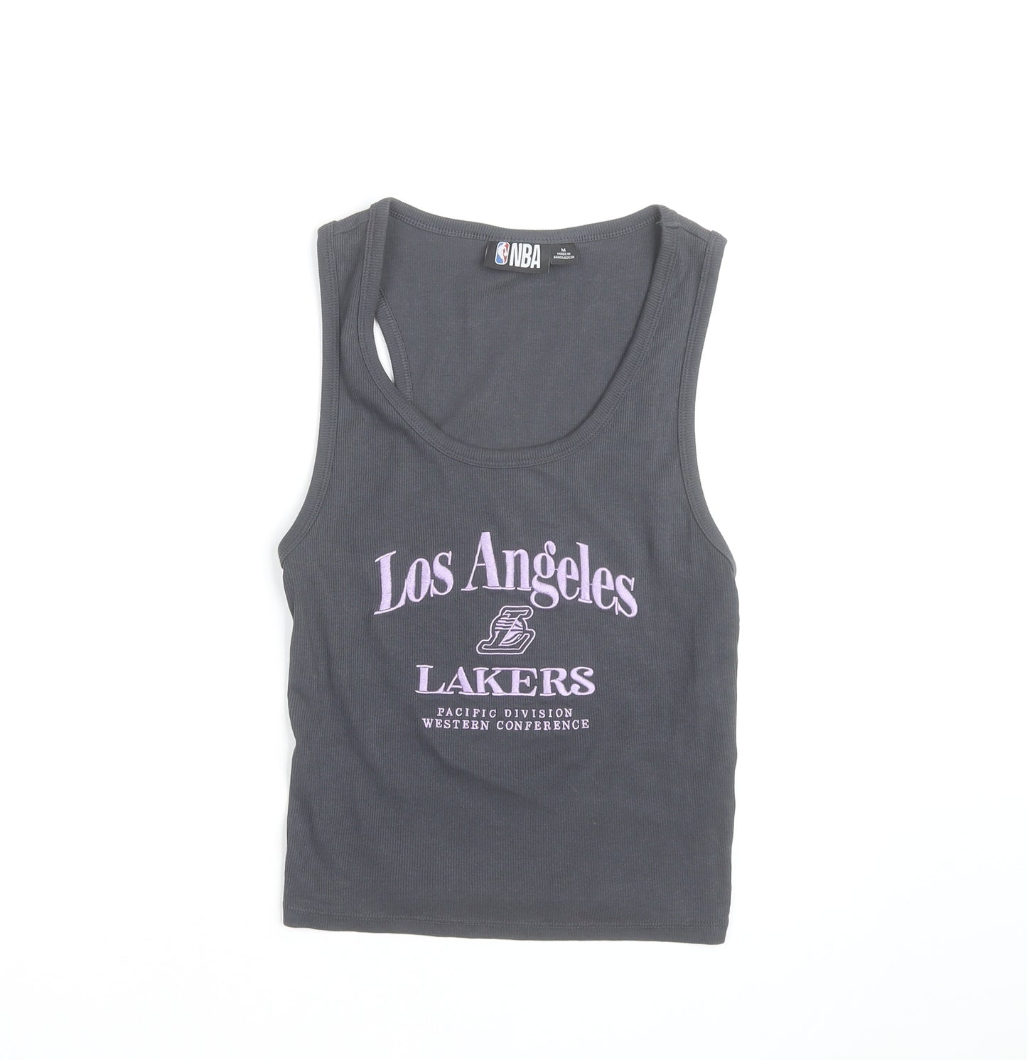 NBA Women’s Black Los Angeles Lakers Cropped Tank Top Size M