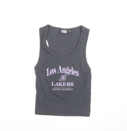 NBA Women’s Black Los Angeles Lakers Cropped Tank Top Size M