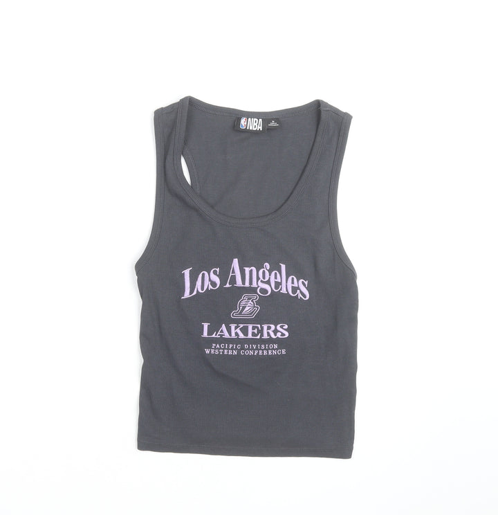 NBA Women’s Black Los Angeles Lakers Cropped Tank Top Size M