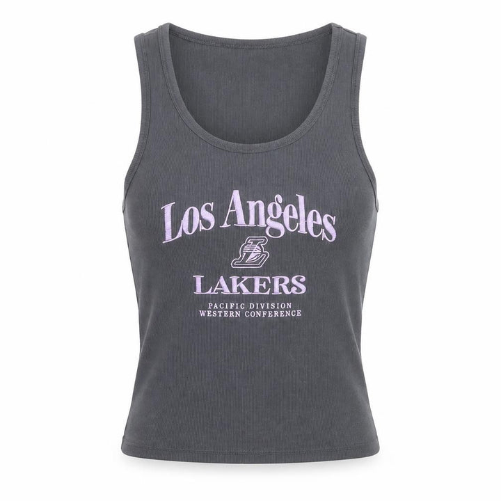 NBA Women’s Black Los Angeles Lakers Cropped Tank Top Size M