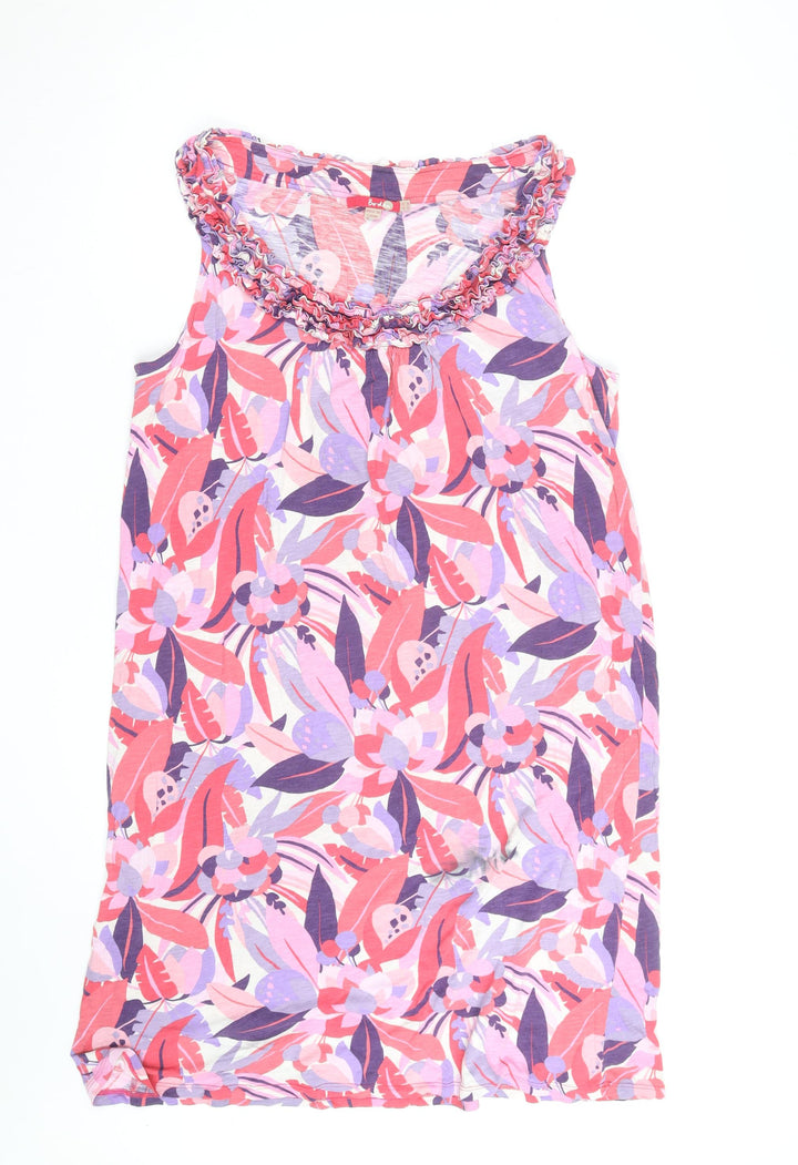 Bardot Women's Multicoloured Floral Ruffle Shift Dress L