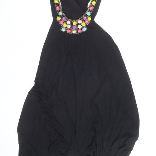 Marks and Spencer Limited Collection Women’s Black Beaded Bubble Hem Dress Size 12