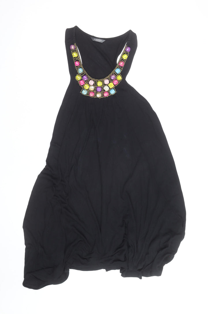 Marks and Spencer Limited Collection Women’s Black Beaded Bubble Hem Dress Size 12