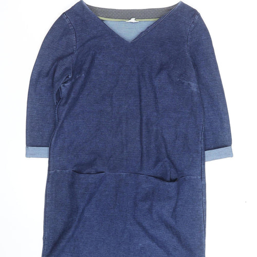 White Stuff Women's Blue Knee Length Shift Dress Size 12