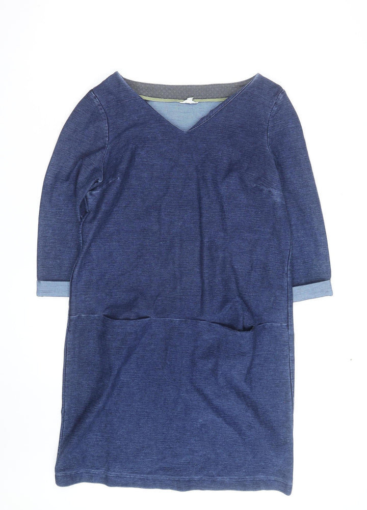 White Stuff Women's Blue Knee Length Shift Dress Size 12