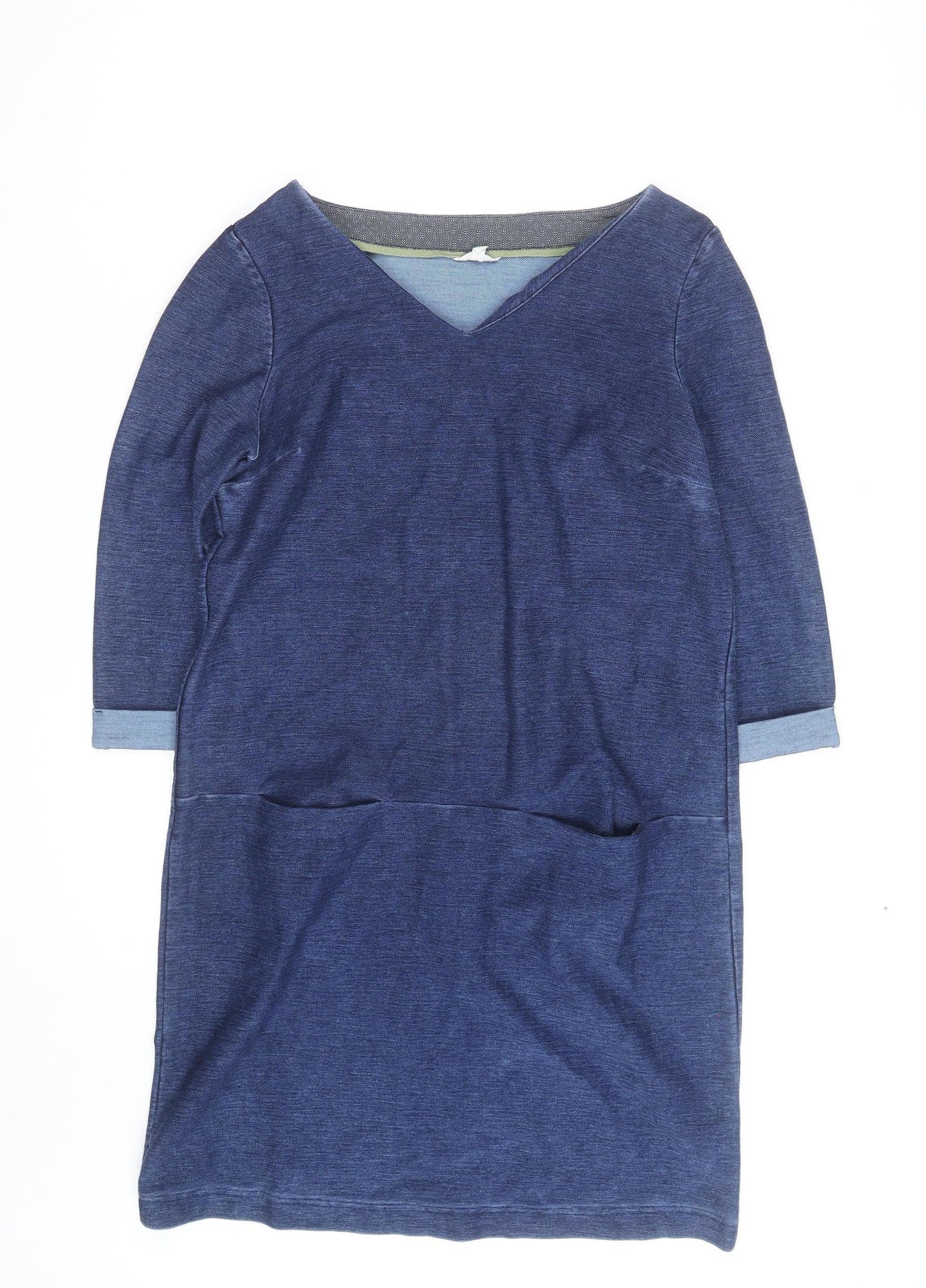 White Stuff Women's Blue Knee Length Shift Dress Size 12