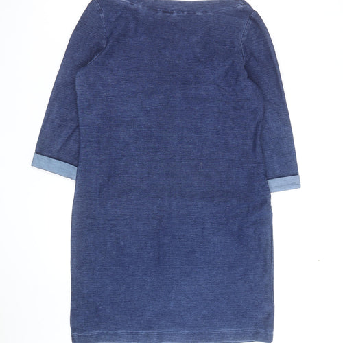 White Stuff Women's Blue Knee Length Shift Dress Size 12