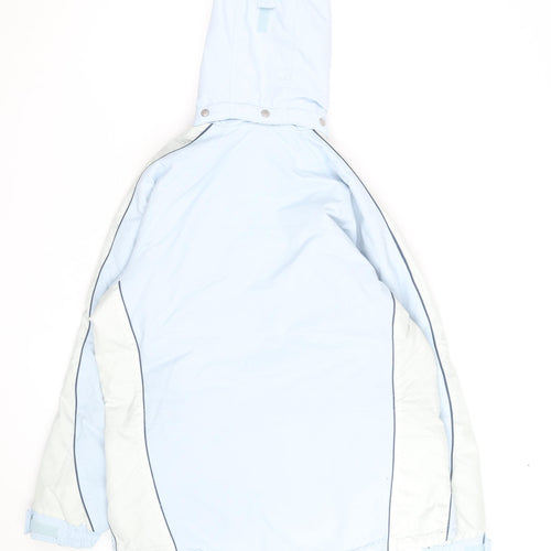 Cross Sportswear Women's Blue Ski Jacket Size 10 Hooded Waterproof