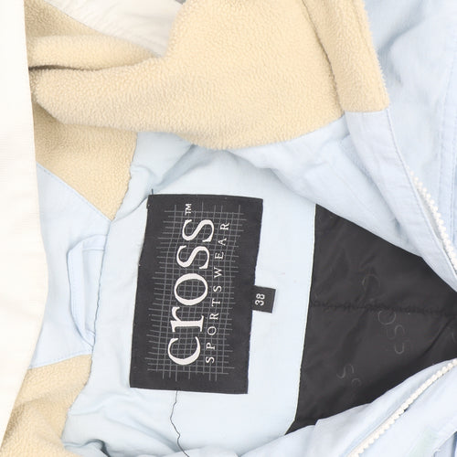 Cross Sportswear Women's Blue Ski Jacket Size 10 Hooded Waterproof