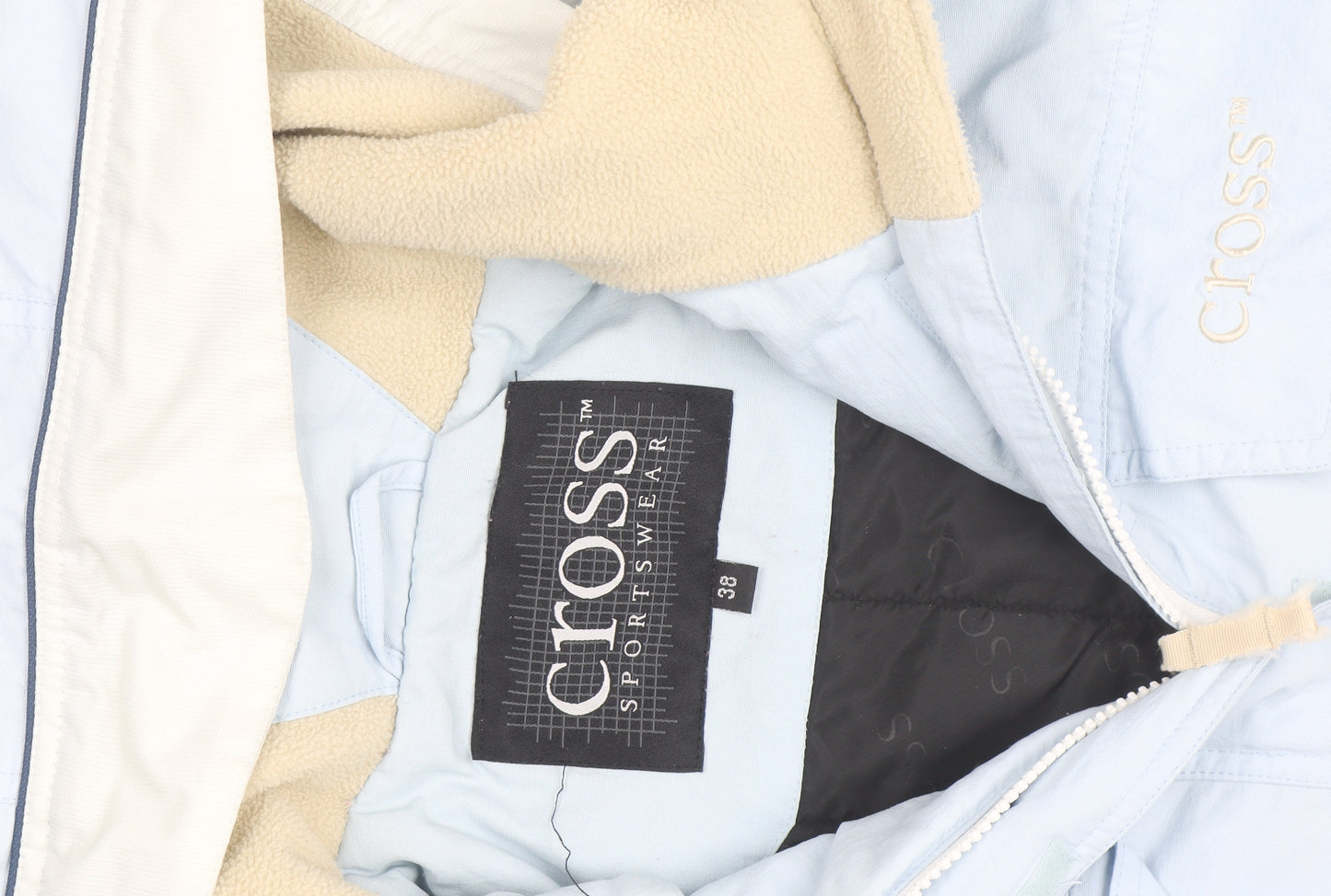 Cross Sportswear Women's Blue Ski Jacket Size 10 Hooded Waterproof
