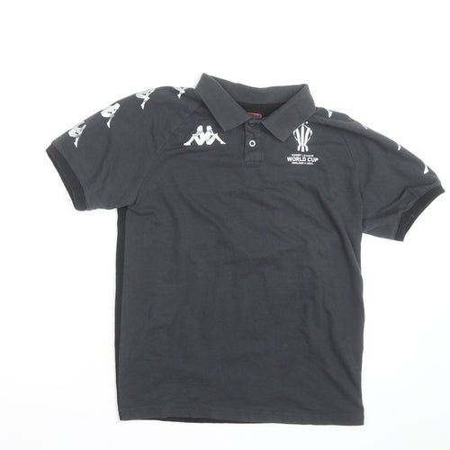 Kappa Men’s Black Rugby World Cup Polo Shirt Medium