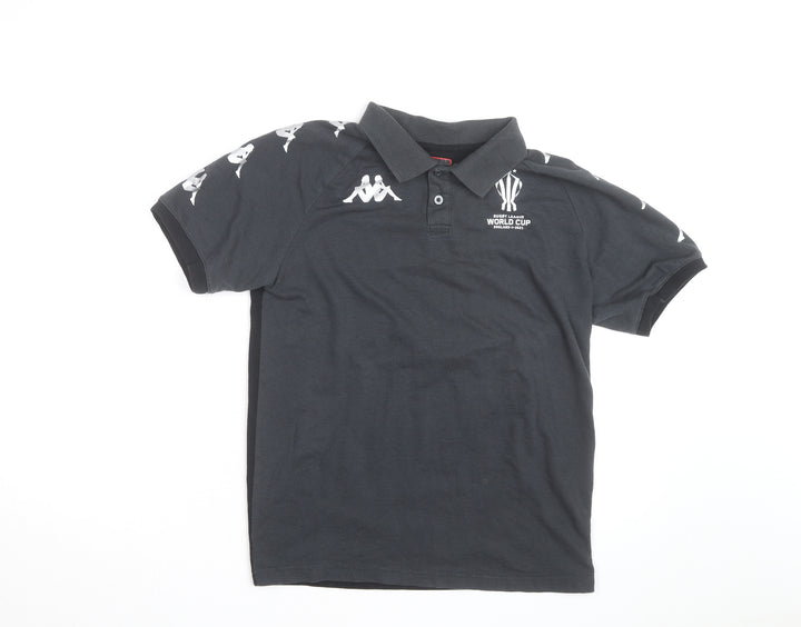 Kappa Men’s Black Rugby World Cup Polo Shirt Medium