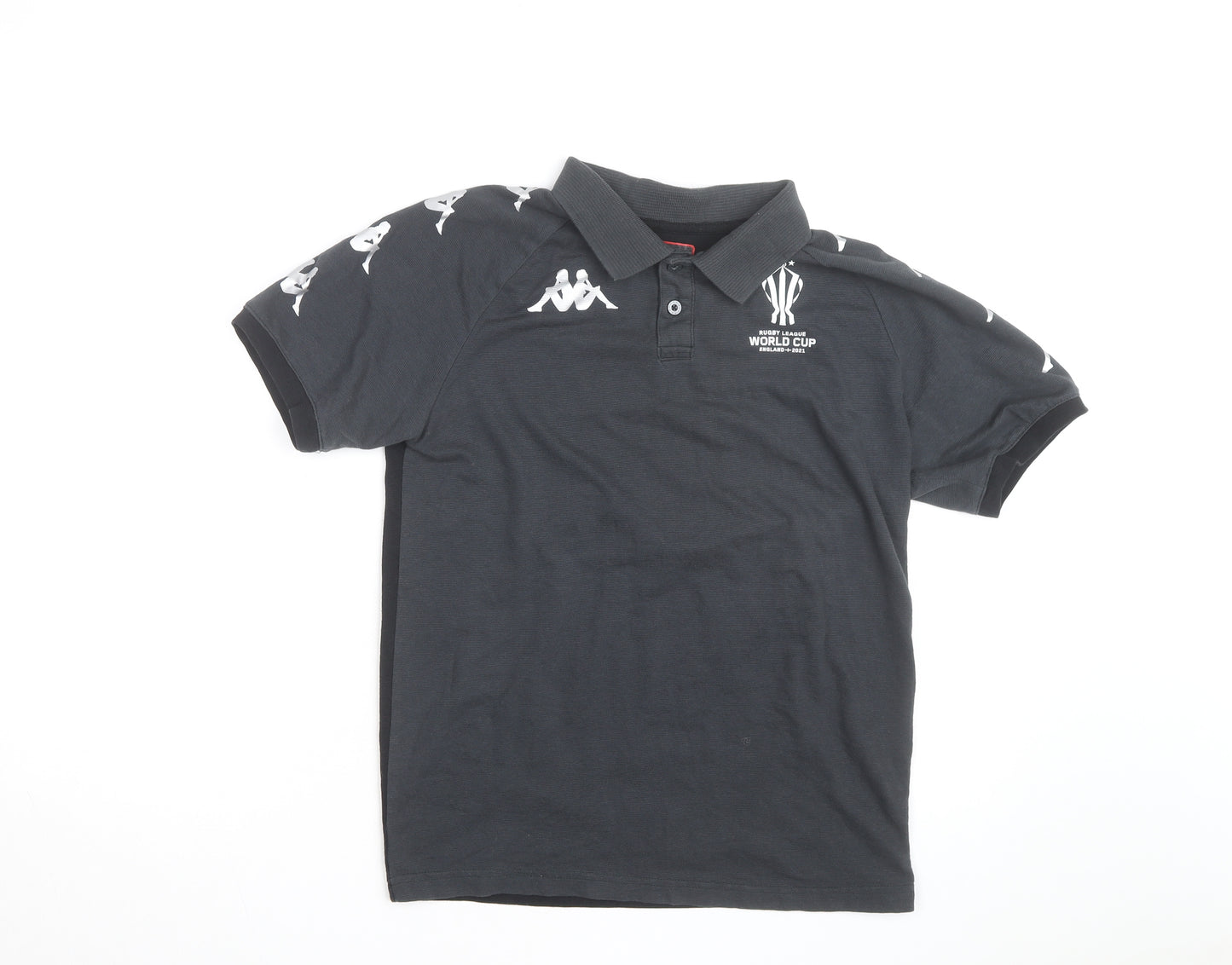 Kappa Men’s Black Rugby World Cup Polo Shirt Medium