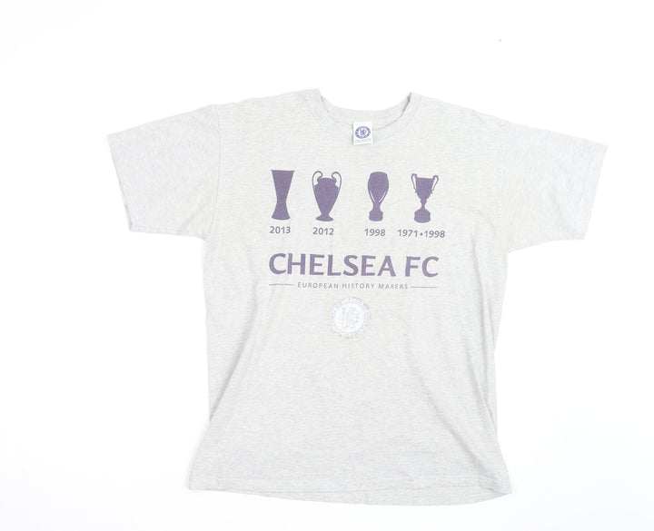 Chelsea FC Men's Grey Cotton Short Sleeve T-Shirt M