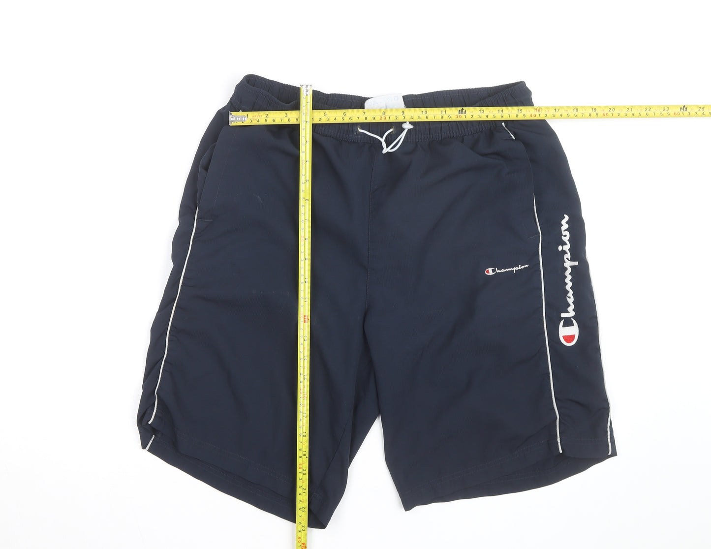 Champion Men's Blue XL Athletic Sweat Shorts with Logo