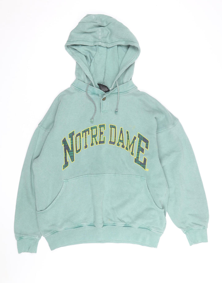 Tornado Mens Green Notre Dame Pullover Hoodie Size L Vintage Style