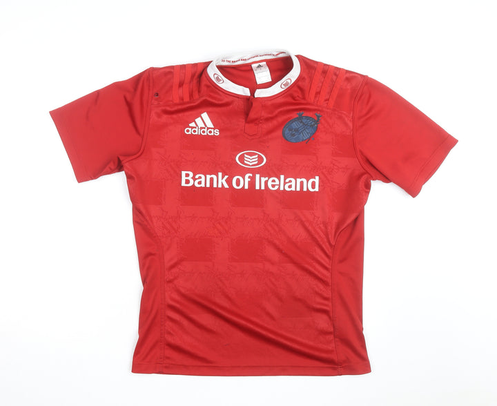 Adidas Men's Red Rugby Jersey Top Size L Athletic Fit
