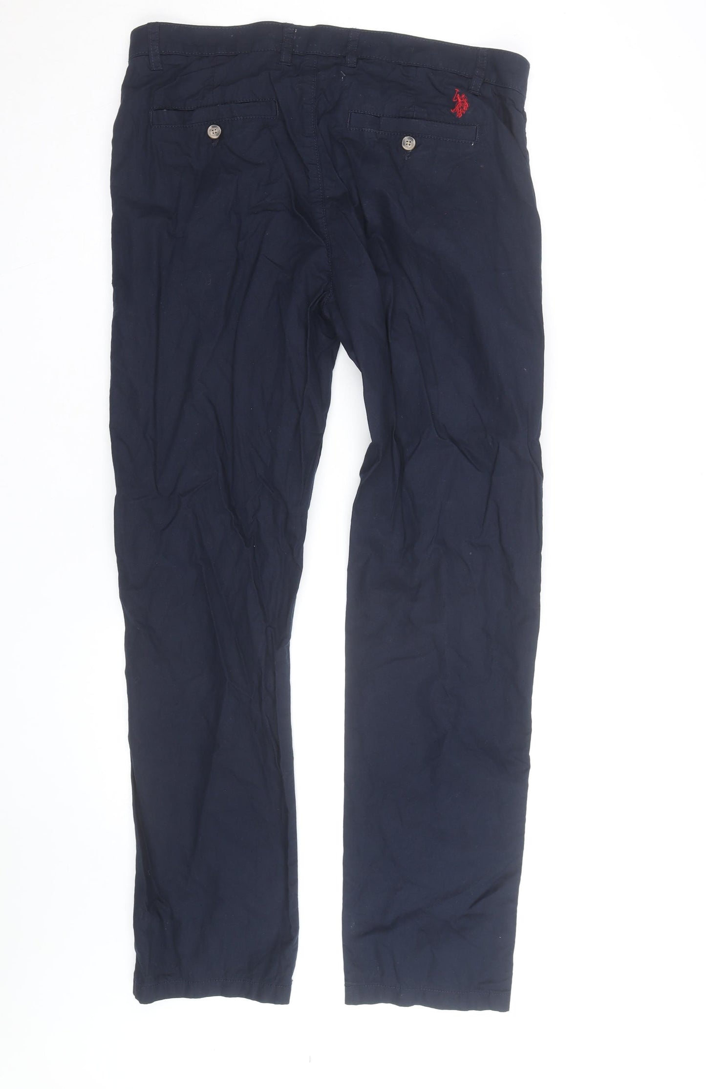 U.S. Polo Assn. Men's Blue Classic Fit Chino Trousers 36R