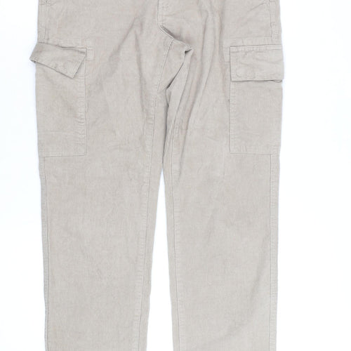 Marks and Spencer Men's Beige Cargo Corduroy Trousers 30W 33L