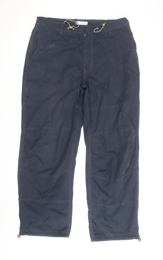 Firetrap Men’s Blue Cargo Trousers L 32x31 Cotton Drawstring
